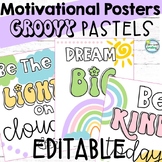 Calm & Groovy RETRO Pastels Classroom Decor Motivational P