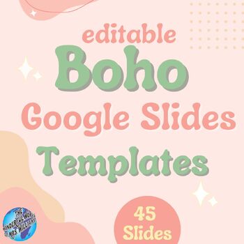 Preview of Calm & Happy Boho Editable Google Slides Templates