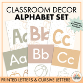 Calm Neutrals Classroom Decor | Alphabet Set | Printable