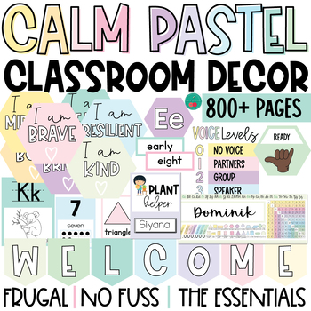 Pastel Rainbow Classroom Decor Bundle by Tiffany Gannon