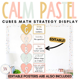 Calm Pastel Classroom Decor |  CUBES Math Strategy Posters