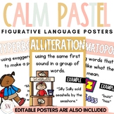 Calm Pastel Classroom Decor | Figurative Language Posters 