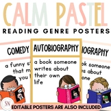 Calm Pastel Classroom Decor | Genre Posters | Editable | *NEW