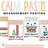 Calm Pastel Classroom Decor | Measurement Posters | Editab