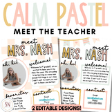 Calm Pastel Classroom Decor | Meet the Teacher Templates |