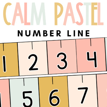 Preview of Calm Classroom Decor | Number Line | Math Posters | Editable