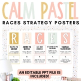 Calm Pastel Classroom Decor | RACES Writing Strategy Poste