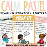 Calm Pastel Classroom Decor | Reading Strategy Posters | E