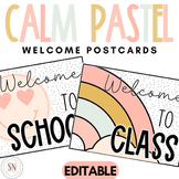 Calm Pastel Classroom Decor | Welcome Back to School Postc