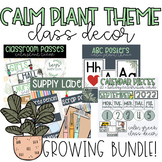 Calming Plant Theme Classroom Decor GROWING BUNDLE!