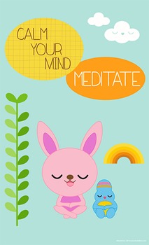 Preview of Calm Your Mind, Meditate Poster 8 1/2 x 14