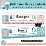 Calm and Cool Color Student Desk Name Plate | Name Tags | 