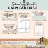 Calm colors Schoology bundle (✎Editable)- Homepage, "Meet 
