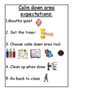 Calm down area expectations visual