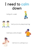 Calm down poster manage challenging behaviours