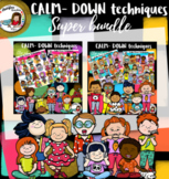Calm down techniques for kids clip art- Super Bundle- 160 items!!