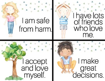 Affirmations For Kids Worksheets Teaching Resources Tpt