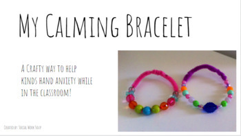 Preview of Calming Bracelet Activity