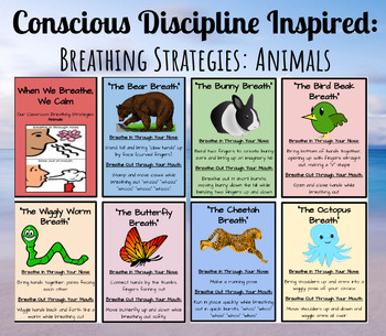 Preview of Calming Breathing Strategies *Conscious Discipline Inspired* ANIMALS