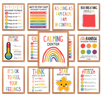 Calming Center Posters by A Sparkling Social Worker | TPT