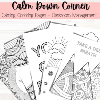 Preview of Calming Coloring Pages Calming Corner Mindful Coloring