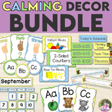 Calming Colors Classroom Decor BUNDLE | Partially Editable