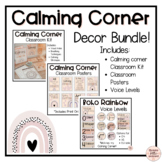 Calming Corner Classroom Decor Bundle | Boho Rainbow