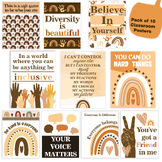 10 Classroom Decorations Posters -Boho, Motivational Bulle