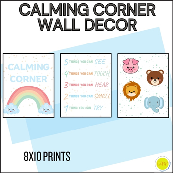 Preview of Calming Corner Wall Decor Classroom, SLP OT Office, Behavior Management