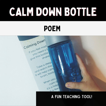 Preview of Calming Down Bottle | Calming Down Jar Poem