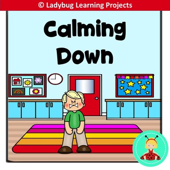 Preview of Calming Down - Emergent Reader Set, Teacher Lapbook, Writing Center Paper