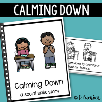 Preview of Calming Down Social Skills Story And Strategy Cards for Emotional Regulation