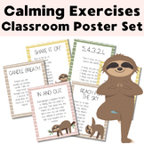 Calming Exercises Poster Set in Neutrals and Colors (for E