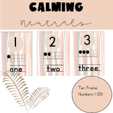 Calming Neutral Ten Frame Posters 1-20