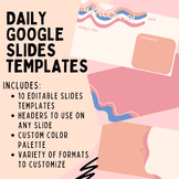 Calming Pastel Waves Daily Google Slides Templates