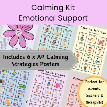 Preview of Calming Prints  Poster Pack - Emotional Support - Anxiety, Autism, Dyslexia