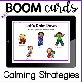 Preview of Calming Strategies- Boom Cards