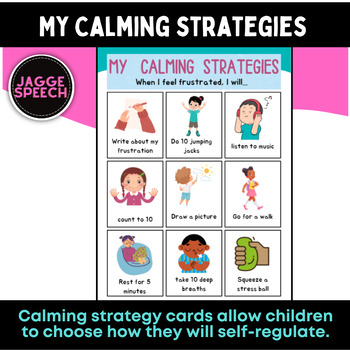 Preview of Calming Strategies Cards - Pick and Pull