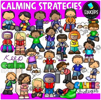 Preview of Calming Strategies Clip Art Set {Educlips Clipart}