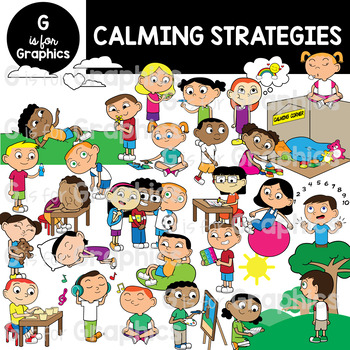 Preview of Calming Strategies Clipart