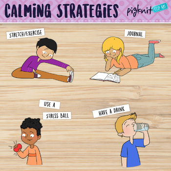 Calming Strategies Clipart for Coping by Pigknit | TpT