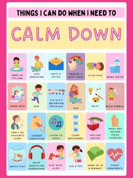 Preview of Calming Strategies Poster