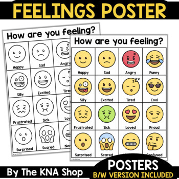 Calming Strategies Posters and Feelings Chart Coping Skills by The KNA Shop