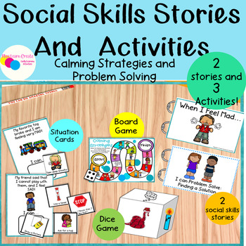 Preview of Calming Strategies and Problem Solving Social Skills Stories and Activities