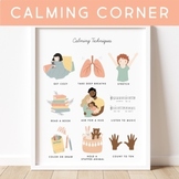 Calming Techniques Chart, Calming Corner, Special Educatio
