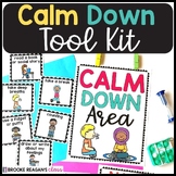 Calm Down Corner/ Area- Calming Strategies, Poster and Cal