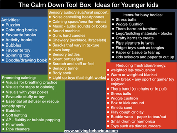 Preview of Calming Tool Box for Younger Kids