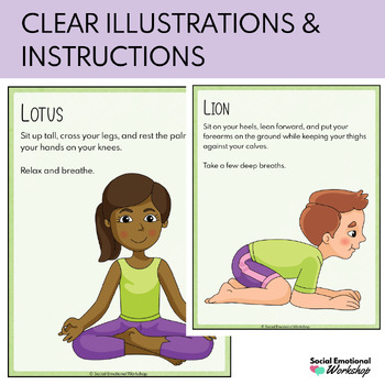 Yoga Cards for Kids: Yoga Sequences, Posters, and Card Deck #counselorgoals