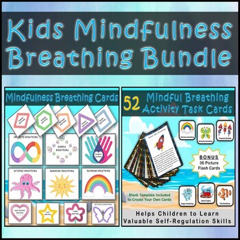 Preview of Calming and Mindfulness Breathing Exercises Bundle for Self-Regulation