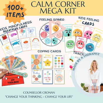 Preview of Calming corner bundle. Calm down corner. self-regulation. Visual charts. adhd